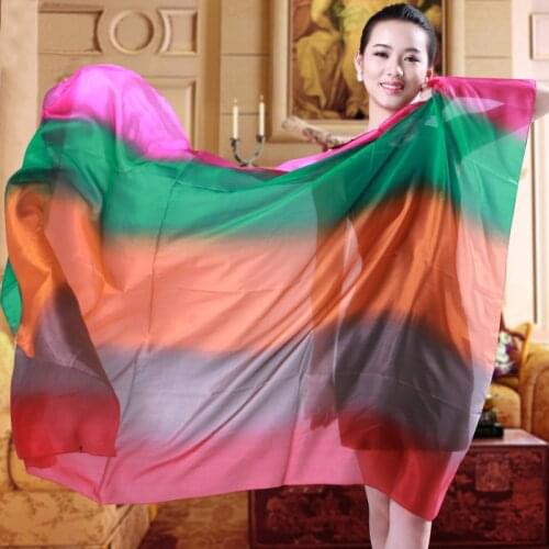 [BYSIFA] Autumn Pure Silk Scarf Shawl Women Gradient Color Mulberry Silk Oversized Lengthen Scarf Wraps New Brand Female Cape