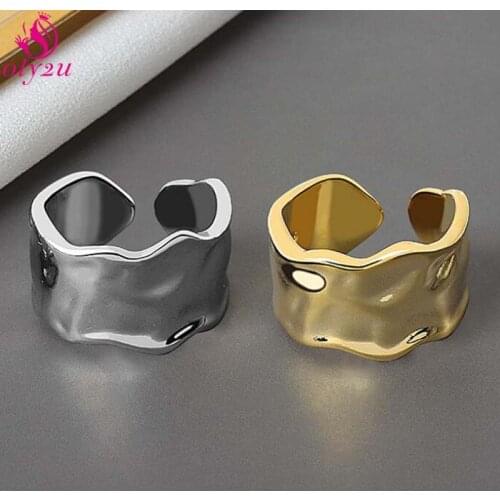 Stainless Steel Womens Engagement Ring Retro Couple Ring Fashion Irregular Geometric Handmade Ornament Christmas Gift Anillos