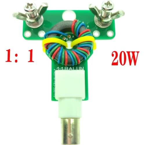 1:1 voltage type balun unbalanced tuner transformer 20W