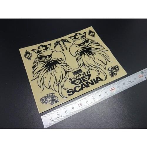 1/14 Rc Truck Tractor Scania R620 R470 Car Model Tractor Black Metal Body Sticker Set