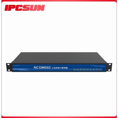 IPCSUN Serial Server 16-port Industrial RS232/485 to Ethernet NCOM660