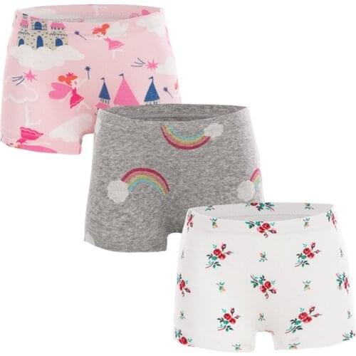 3pcs Kids Underwear for Girls Briefs Little Girl Cotton Panties kids Soft and Comfy Breathable Boxer Briefs Cute Panties