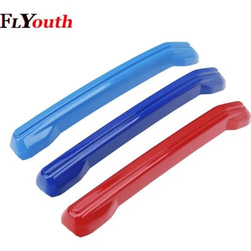 3D 3 Colors Styling Car Front Grille Trim Strips Grill Cover Sticker For Volvo XC60 2018 Grille Clips Decorations Trim Stickers