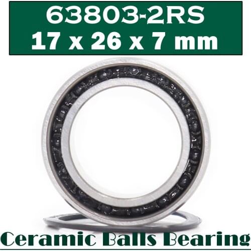 63803 Hybrid Ceramic Bearing 17*26*7 mm 1 PC Double Row Sealed Angular Contact Si3N4 Ball Bearings 3803 RS 3803-2RS