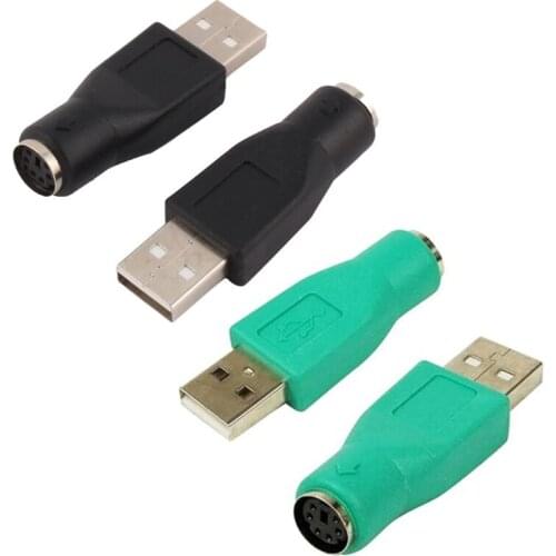 Ps2 Male to USB Female Keyboard Adapter 2Pcs Computer Mouse Connector Converter Compatible with Most Computer
