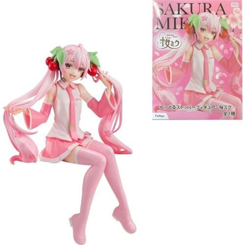 Anime Figure Hatsune Miku Sakura Hatsune Instant Noodles Action Figure Model Doll Decoration Toys Childrens Birthday Gifts