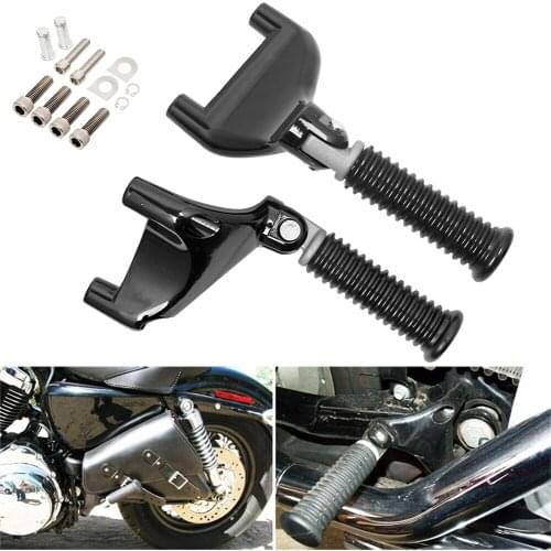 Black Motorcycle Passenger Rear Foot Pegs Footpegs Mount For Harley Sportster XL 883 1200 2004-2013