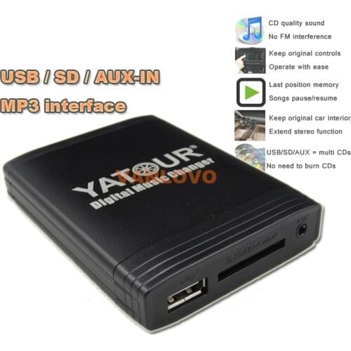 YATOUR Digital Music Changer USB SD Aux-in MP3 Interface for TOYOTA Corolla Verso AR10 / Verso R20