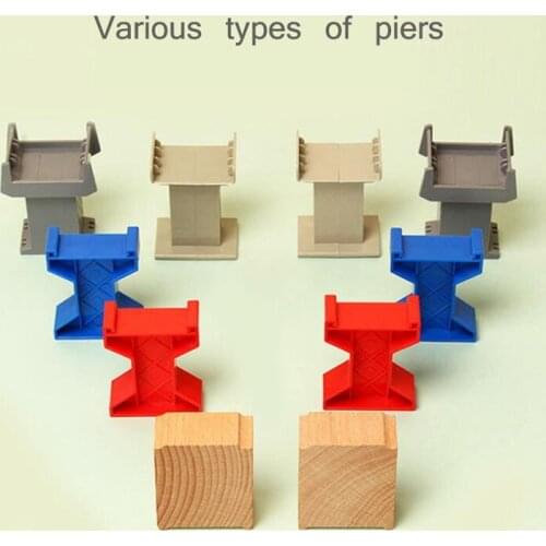 3pcs Wooden Train Track Accessories Pier Railway Bracket Competible for Thomas All Brands Wood Track Educational Rail Car Toys