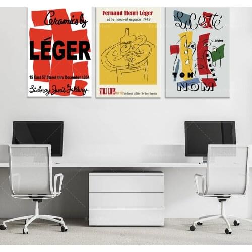 FERNAND LEGER poster, Fernand Leger poster art, exhibition poster, art printing-modern canvas, abstract wall artist home decorat