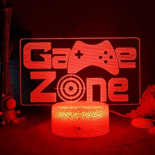 Gamepad Serie Headset 3d IllusionLights Stand Light Flood Decorations Gift Valentines Day Lamp Night for Bedroom Bulb MoodLED156