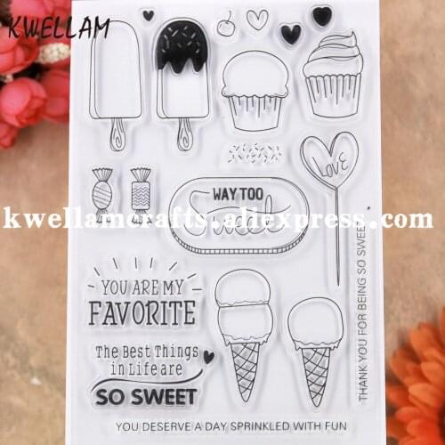 So Sweet Cake Candy Scrapbook photo cards rubber stamp clear stamp transparent stamp KW9112532