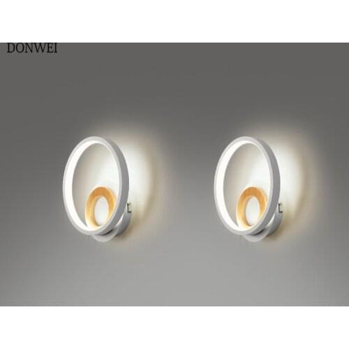 Indoor LED Wall Lamp Living Room Decoration Wall Light Home Lighting Fixture Round/Square Acrylic Loft Stair Light AC90-260V