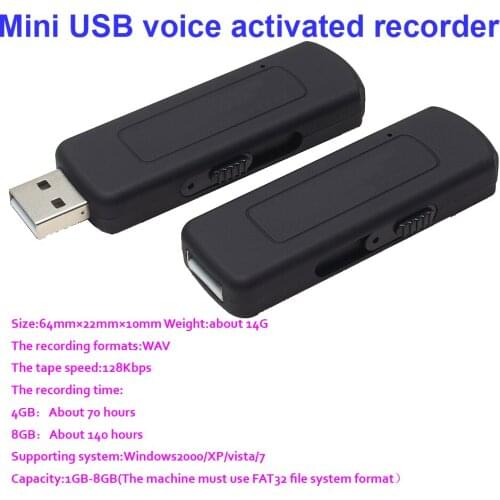 HNSAT UR09 Smallest USB Flash Driver activated Voice Recorder Rechargeable audio recorder Dictaphone mini USB voice recorder