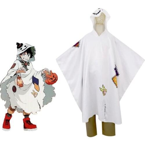 Anime My Hero Academia Cosplay Cape Midoriya Izuku Costume Boku no Hero Academia Halloween Party Pumpkin Cloaks Pants Tie
