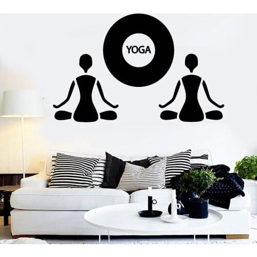 Yoga Wall Decal Zen Meditation Buddhist Art Vinyl Window Stickers Salon Studio Gym Interior Decor Relax Body Health Mural E651