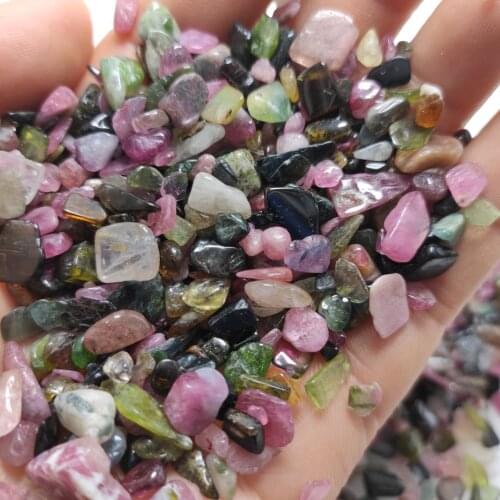 Natural Brazilian tourmaline stone gravel green black crystal tourmaline stone rough watermelon tourmaline stones