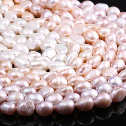 Natural Freshwater Pearl Irregular Shape White / Pink / Purple For Making Necklaces Bracelets And Earrings 10-11mm