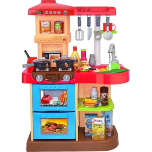 New 2 Types 1 Sets 37 Pcs Kitchen Plastic Pretend Play Food Children Toys With Music And Light Height is about 72 cm Toys Gifts