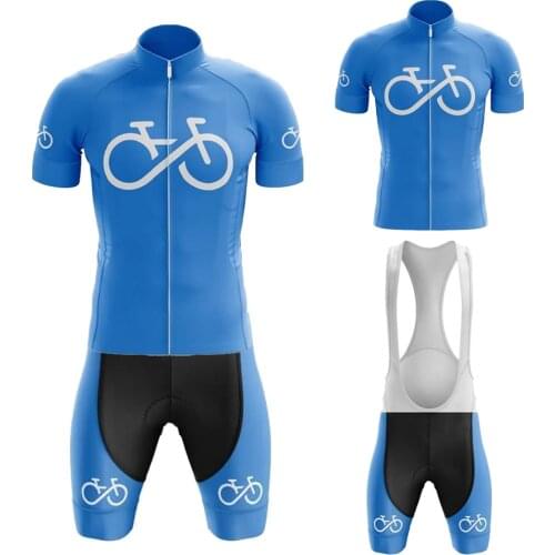 New SERIES 6 Blue Cycling Jersey Set Maillot Ciclismo Hombre Short Sleeve Bike Clothing And Bib Shorts Gel Breathable Pad