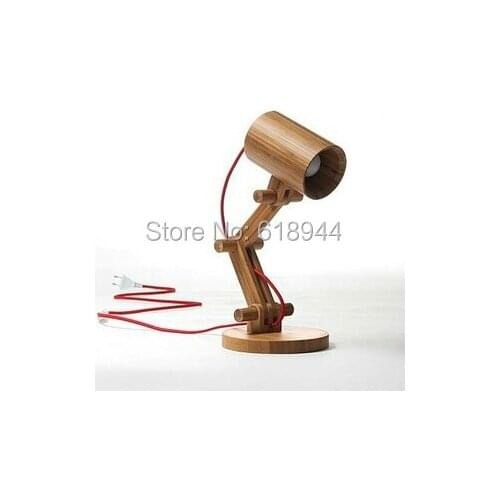 Newest Design Wood Table Lamps Desk light Living Room Bedroom Decor 110-240V Wood Table Lighting Folding Table Lamp Study Lamps