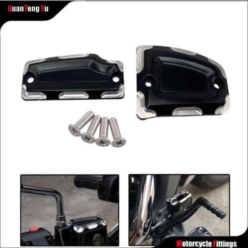 New Black For Indian Scout Bobber 2015-2021 Scout Bobber Sixty / ABS Motorcycle Front & Rear Brake Master Cylinder Cover Kits