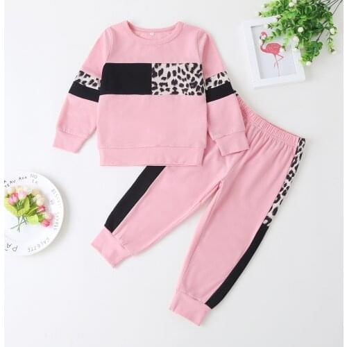 Girls Long Sleeved Clothes 2pcs Suit Boutique Kids Clothing Cartoon Sport Suit Autumn Home Clothing Casual Boy Tracksuit Outwear