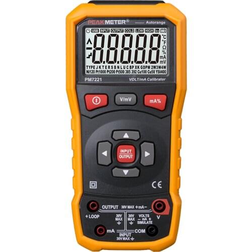Official Peakmeter PM7221 digital Voltage/mA Calibrator Professional DC Voltage Current Digital Calibrator voltage tester