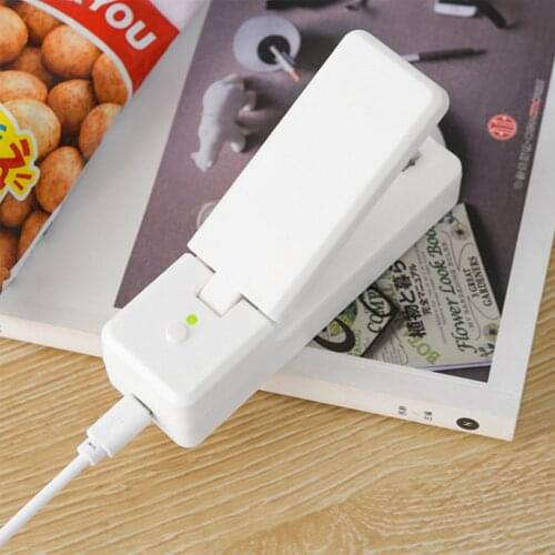 Plastic Food Sealing Machine Mini Heat Sealer for Food Potato Chip Bag Clip Kitchen Tool Portable Heating Plastic Bag Usb Charg