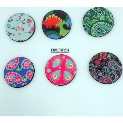 10Pcs Neoprene Car Cup Mat Contrast Mug Coaster Cartoon Teacup Rainbow colors Pad for Home Decor Accessories