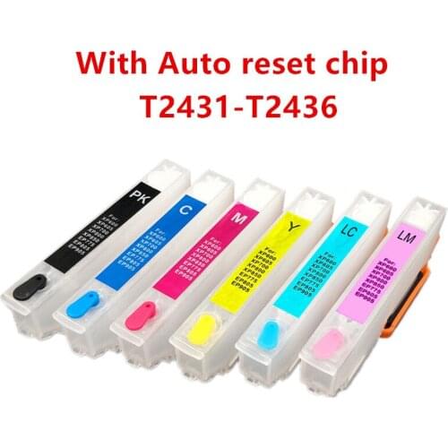 Empty 2431 24 24XL T2431 refillable ink cartridge for Epson XP-750 XP-760 XP-850 XP-860 XP-950 xp-960 XP-55 xp-970 printer