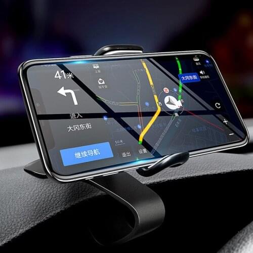 Adjustable Antiskid Car Phone Holder Clip HUD Design Dashboard Mount Universal