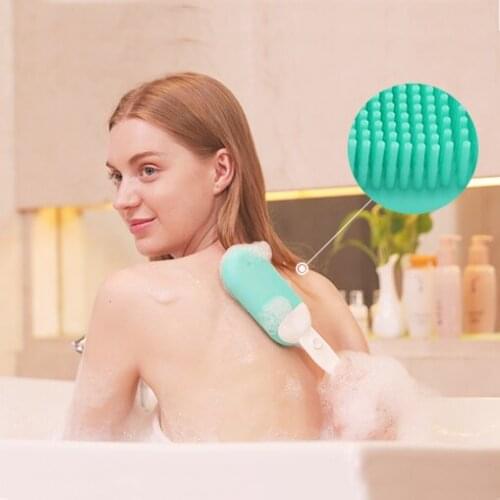 RHS Waterproof Electric Facial & Body Cleansing Brush Kit with Soft Silicone Exfoliating Head and Handle 2 colors free shipping