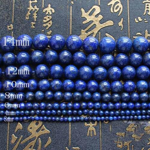 Pretty Lapis Lazuli 3-14mm Round Loose Beads 15"/38cm ,we provide mixed wholesale for all items