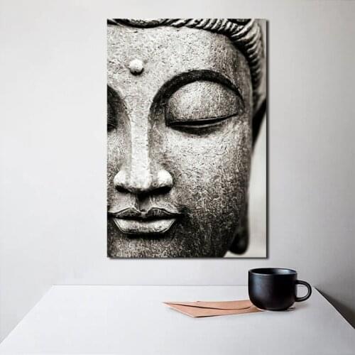 Lord Buddha Statue Abstract Wall Art Painting Decorative Picture Modern Living Room Office Home Decoration Accessories Framework