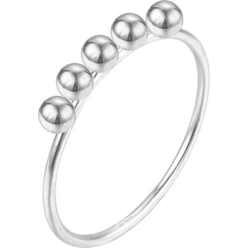 DARK DIAMOND-ring balls in 925 sterling silver. Comfortable jewel for daily use