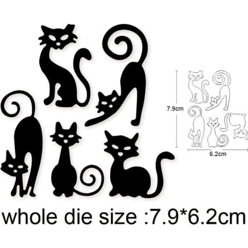 2020 New Craft dies I Love Cats Metal Cutting Dies for Diy Scrapbooking dies Embossing Dies Cuts Paper Cards Album Stencils dies