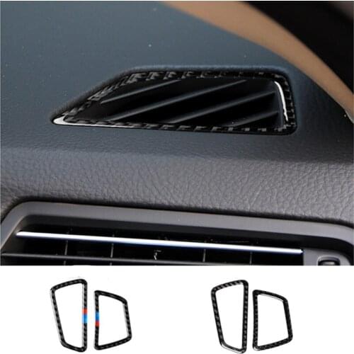 Carbon Fiber AC Outlet Sticker for BMW F07 5gt 535i 2010-2016 Instrument Panel Air Conditioning Frame Car Interior Accessories