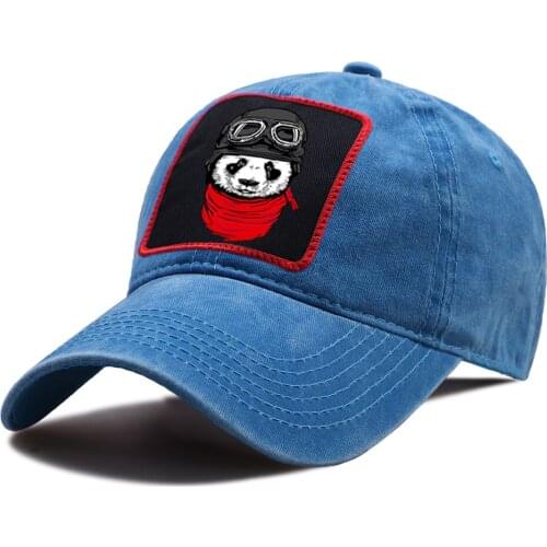 Breathable Hip Hop Baseball Caps Unisex Outdoor Casual Snapback Hat Cool Panda Print Fashion Riding Hats Sun Shade Baseball Cap