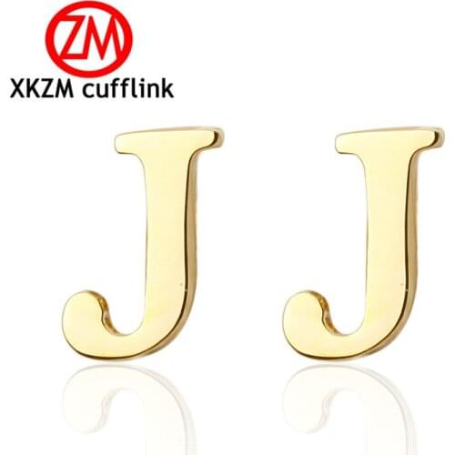 High Quality Men Cuff Links New French Cufflinks Golden Plating Brand letter J Design Style Men Cufflinks Wholesale&retail