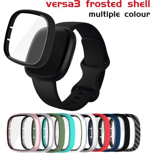 Glass+Case Full Cover For Fitbit Versa 3 Sense Watch Case Screen Protector Fitbit Smart Watch Shell