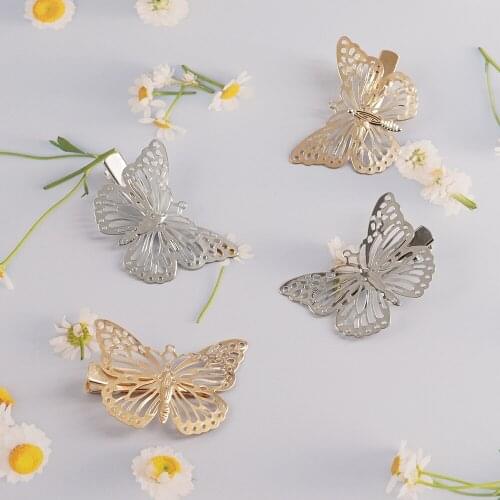 1Pcs Hair Jewelry Accessories Girls Headwear Metal Butterflies Hair Clips Grips Hairclips Hairpins Barrette Clamps For Hair Pins