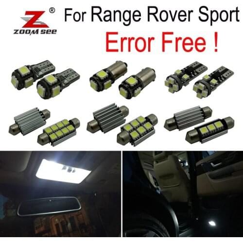 10pcs canbus error free interior lamp LED dome map lights kit package for Land Rover for Range Rover Sport (2014+)