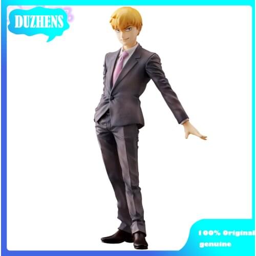 100% Original genuine Mob Psycho 100 reigen arataka 18cm PVC Action Figure Anime Figure Model Toys Figure Collection Doll Gift