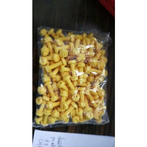 100pcs/lot M6 High strength acid resistant PA Nylon slotted knurled screws set round head plastic handle tightening bolts