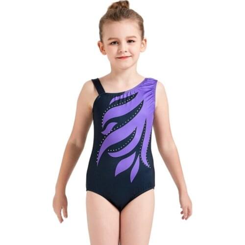 2019 Girls Leotards Gymnastics Dress Athletic Dancer Dress Gym Leotards Acrobatics for Kids Dance Wear
