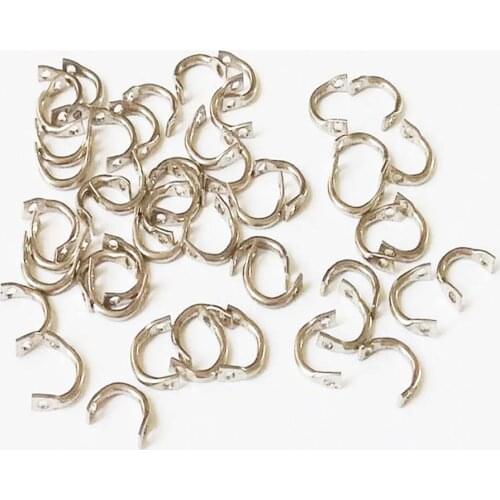 50-100pcs/lot Fishing U-ring silver rotating piece Easy Spin Spinner Folded Spoons 5 * 7mm DIY Fishing Lures Bait saccessory