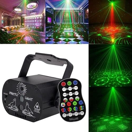 9W Mini Disco Light RGB DJ Stage Laser Projector Lamp For Christmas Wedding KTV Party Stage Effect Lighting Show Projection Lamp