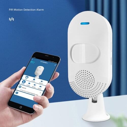 Tuya WIFI independent infrared detector household small sound and light alarm remote anti-theft anti-theft sensor
