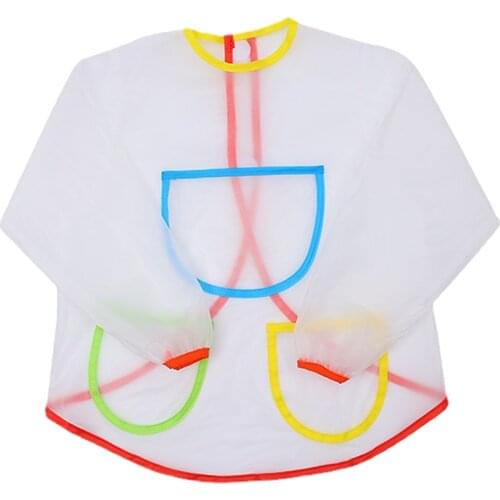 Kids Apron for Painting School Smock for Painting Boys and Girls Portable Long Sleeve Waterproof Child Art Apron